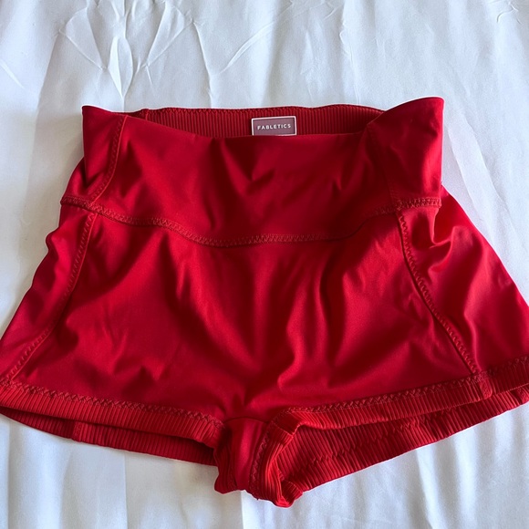 Fabletics Vibrant Red Ribbed Short - Picture 5 of 5